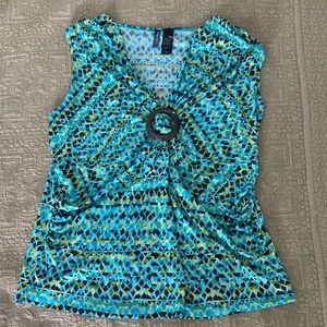 BISOU BISOU 1X PATTERNED SLEEVELESS TOP